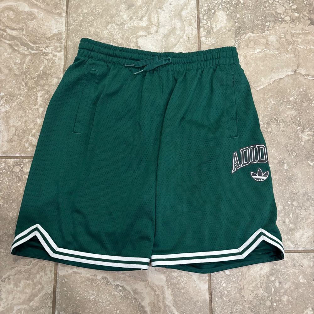 Adidas Originals Kids Green Mesh Basketball Shorts‎ JW1986 Size XL 15-16Y